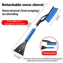 Multifunctional Car Snow Shovel, With Brush And Scraper, Made Of ABS Material, No Electricity Needed, Can Remove Snow And Ice On Windshield, Convenient And Durable Detachable Design, Suitable For Home, Outdoor, Camping, Window Cleaning, Winter Car Window Glass Cleaning And Other Scenarios. - Multicolor - View 17