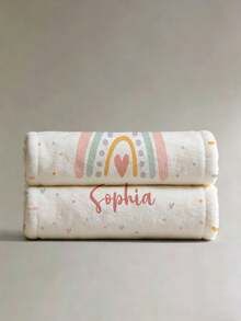 1pc Customized Name Blanket, Personalized Bed Blanket, Can Print Name, Personalized Blanket, Cute Blanket, Comfortable Blanket, Home Gift, Birthday Gift, Christmas Gift, Personalized Gift, Gift For Son/Daughter, Gift For Friends - Style 2 - View 6