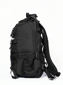 Balo leo núi cắm trại Oxford du lịch ngoài trời có dây đai MOLLE, dung tích lớn 35L, balo đeo ngày cho trekking và du lịch - màu đen - Xem 7