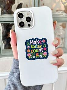 50Pcs Positive Quote Stickers, Inspirational Motivational Text Vinyl Decals, Colorful Encouragement Saying Stickers For Laptop Water Bottle Luggage Scrapbook Journal Decor - Multicolor - View 4