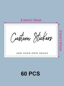 Custom Landscape Rectangular Stickers, Custom Logo Rectangle Stickers For Business Brand, Waterproof Labels, Customizable Photo Stickers, Wedding, Engagement, Birthday, Party Gift Tags, Supplies For Small Business - White-rectangular - View 21