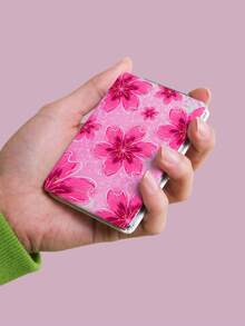 1PC Y2K Series Portable Vanity Mirror, Foldable Lightweight Ultra-Thin Convenient Hand Mirror, PU Leather, Suitable For Multiple Scenarios And All People, Rectangular Pocket Mirror With Cartoon Flower, Star, Heart Pattern Design, Exquisite And Delicate, Easy To Carry, Handheld Makeup Mirror, 180° Flip Cover Multi-Function Mini Mirror - Multicolor - View 5