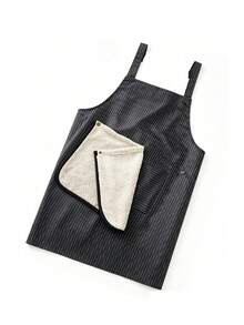Cute Kitten Apron, Striped Apron, Easy To Wear,Kitchen Apron With Detachable Towels Black Cat Holding Knife With Two Pockets Durable And Easy To Clean, Ideal For Baking, Cooking, Home And Restaurant Use, Holiday Gift, Chef's Essential Apron - Multicolor - View 11