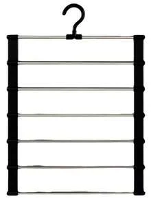 Multi-Layer Foldable Tiered Pants Rack, Space-Saving Non-Slip Multi-Rod Clothing Storage Organizer, Wrinkle-Free Closet Pants Hanger, Suitable For Jeans, Leggings, Trousers, Scarves And Various Home Garments, Storage, Bathroom Accessories - Multicolor - View 14
