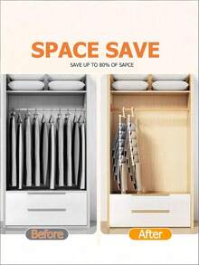 Multi-Layer Pants Rack - Space-Saving Foldable Design, Helps You Organize Your Closet Efficiently; Suitable For Jeans, Leggings And Casual Pants; Plastic Material, Multi-Layer Design; Features Non-Slip And Scratch-Resistant Storage Function, Easy To Assemble; Ideal Choice For Holiday Preparation And Seasonal Wardrobe Organization; Bedroom Decor, Back To School Essential. - Multicolor - View 11