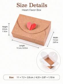 10pcs Heart-Shaped Gift Boxes, Cute Minimalist Style, Candy Perfume Party Favor Packaging, Wedding Birthday Party Celebration Table Decor, Small Gift Set - True Colors - View 5