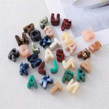 30/50pcs 21*14mm Letter Beads, 26 Random Mixed Color Letters, Clothing Decoration Accessories Jewelry DIY Making Materials Crafts Necklace Bracelet Earrings - Multicolor - View 9