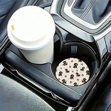 2pcs Printed Dachshund Dog Car Cup Holder Coasters/Anti-Slip Easy Clean Cup Holder Car Decoration Coasters/Holiday Gift - Dachshund Print Coaster - View 3