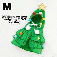 1 buah Kostum Natal Hewan Peliharaan - Jubah Hewan Peliharaan Berbentuk Pohon Natal Merah & Hijau, Jubah Lucu untuk Kucing & Anjing Kecil, Jubah Pakaian Hewan Peliharaan Kreatif, Aksesori Hewan Peliharaan yang Menggemaskan - MultiWarna - View 13
