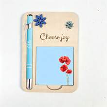 Personalized Memo Set With Pen, Engraved Wooden Desktop Organizer, Sticky Notes To-Do List Reminder, Stationery Gift Suitable For Colleagues, Students And Home Office, Stylus Pen, Aesthetic Home Office - Sets - View 16