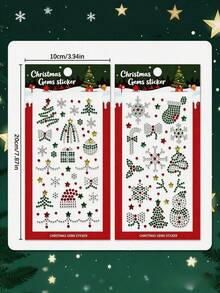 1pc Christmas Theme Rhinestone Decor Sticker Set With Tweezers, 3D Acrylic Hollow Self-Adhesive Rhinestone Stickers, Santa Claus, Christmas Tree, Snowflake, Gift Sock, Snowman, Christmas Hat, Candy Cane And More Christmas Patterns, Suitable For Phone, Water Cup, Camera, Earphone, Greeting Card, Gift Packaging, Photo Frame, Photo Album, Notebook, Aromatherapy Cup And More - one-size - View 10