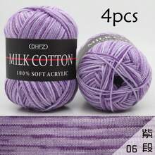 4pcs/200g Luxury Gradient Dyed Thick Colorful Yarn, Soft And Comfortable Texture. Suitable For Hand Knitting And Crochet: Sweaters, Scarves, Coats, Shawls, Hats, Socks DIY And Other Handmade Crafts, Multiple Rich Colors Available. - LOMA - View 14