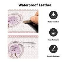 Extra Large Leather Mouse Pad, Vintage Peony Print Desk Mat, Non Slip, Waterproof, Stain Resistant, Wear-Resistant Desktop Protection Pad, Student Computer Table PU Mat, Office Desk Pad For Office Gaming Laptop Keyboard Decor - View 8