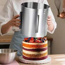 Adjustable Stainless Steel Mousse Ring, Cake Demolding Tool, Expandable Round Cake Mold, Suitable For Bakery And Home Baking, Cake Decoration Mold - View 3
