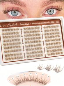 162pcs Christmas Holiday Lash Clusters, Soft Fluffy Wispy Individual Cluster Lashes, DIY At Home Eyelash Extensions, Natural-Dramatic False Lashes For Xmas Party & Family Gathering - D - View 8