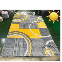 1pc Modern Abstract Geometric Curved Pattern Rug, Gray, Yellow And White Interwoven Curved Geometric Design, Creative Modern Carpet, Fashionable Style - Washable And Easy To Clean, Suitable For Living Room, Bedroom, Kitchen, Study, Hallway, Laundry Room And Home Decor Gift Rug, Living Room Rug: Living Room Rug, Floor Mat, Living Room Area Rug, Carpet, Home Decor, Large Size Living Room Rug, Living Room Home Decor, Room Decoration, Washable Rug - Multicolor - View 12