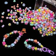 50g-100g/Bag Multicolor Dual-Color Acrylic Beads, Mixed Color Beads For Bracelet Making, Pendant, Heart Star Flower Butterfly Beads, Suitable For Keychain Necklace Decoration DIY Crafts - Multicolor - View 6