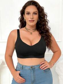 2pcs Plus Size Seamless Bras - Adjustable Straps, Wireless Support, Back Closure, Shaping, Lifting, Comfortable, Everyday Wear, Soft & Flexible, Customized Fit - Multicolor - View 5