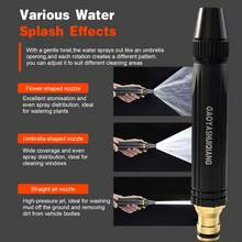 Powerful High Pressure Car Wash Gun, Portable High Pressure Water Gun, Adjustable Garden Hose Nozzle Multi-Function Sprayer, Universal Heavy Duty Cleaning Tool, Suitable For Car Washing, Motorcycle Washing, Garden Watering - View 3