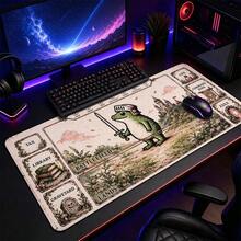 1 buah Alas Meja Gaming Bergaya Kertas Retro Motif Kartun Hewan, Pelindung Meja Serbaguna, Alas Mouse Desktop Besar untuk Gamer & Kantor, Ukuran S/M/L/XL - View 11