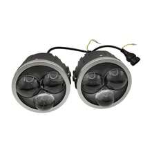 2件組 3-Lens 3吋 LED 霧燈，通用款，3種支架款式可選，每組含1個安裝支架，高亮度前保桿駕駛燈 - 3 英吋 - 查看 2