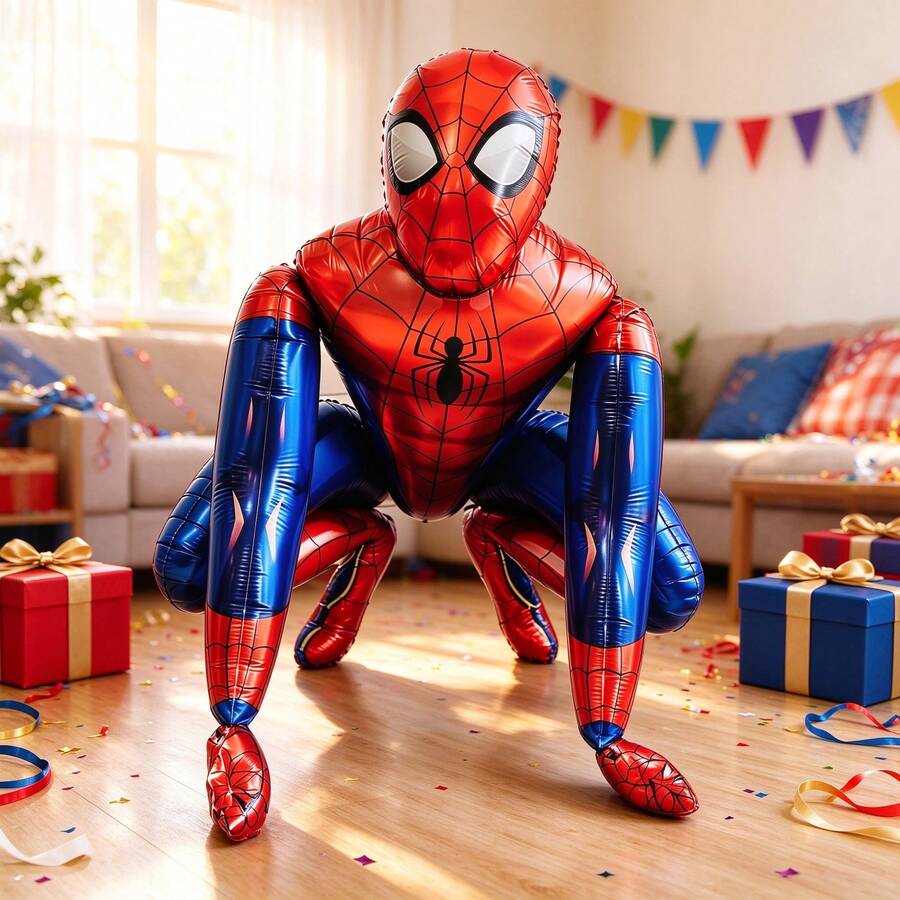 1pc 3D Standing Aluminum Foil Balloon Set, Kids Boys Birthday Party ...