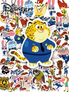 Disney 50pcs Vibrant Cartoon Illustration Sticker Pack, Rich And Diverse Patterns, Suitable For Phone Case, Notebook, Skateboard Decoration, Scrapbook Collage Creation, Party Small Decoration, Creative Small Gift Between Friends. - Multicolor - View 1