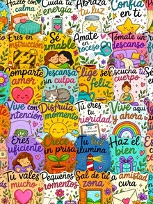50Pcs Spanish Motivational Quote Stickers, Colorful Inspirational Positive Saying Decals, Aesthetic Waterproof Vinyl Stickers For Junk Journal, Scrapbook, Water Bottle, Laptop & DIY Craft Decor - Multicolor - View 2
