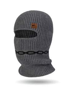 1pc Unisex Multi-Functional Warm Knitted Balaclava Hat, Autumn/Winter Thermal Headwear For Daily Outdoor Cycling - Multicolor - View 8