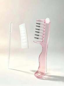 1PC Transparent Scalp Hair Oil Applicator Comb, Visible Liquid Reservoir + Roller Metal Teeth Liquid Dispensing Comb (Liquid Not Included), Suitable For Hair And Beard Care, Unisex Hands-Free Essential Oil Massage Comb, Hair Styling Accessory Tool, Travel Essential - Multicolor - View 11