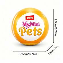 ZURU MY MINI Cute Mini Pet Sweet Companion Decor Dog, Chick, Spider, Hedgehog, Rabbit, Hamster, Hippo, Capybara, Kitten - Multicolor - View 10