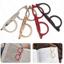 3pcs Metal Glasses Clip Bookmarks, Multicolor Glasses Clips, Suitable For Planners And Journals, Bookmark Clips, Tie Clips, Decorative Pocket Accessories, Suitable For Ring Binders - Multicolor - View 1