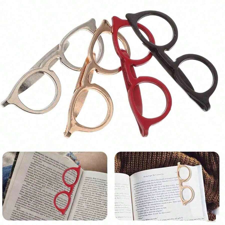 3pcs Metal Glasses Clip Bookmarks, Multicolor Glasses Clips, Suitable For Planners And Journals, Bookmark Clips, Tie Clips, Decorative Pocket Accessories, Suitable For Ring Binders - Multicolor - View 1