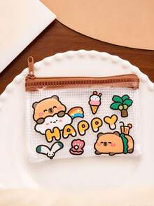 XD Capybara Series Children's Coin Purse/Card Holder, Perfect For Coin Storage/Lipstick/Earphones/Cards/Keys Storage, Shopping Essential, Cosmetic Storage, And As Party, Thanksgiving/Halloween Gift - Multicolor - View 7