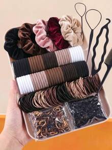 2159/1159pcs Basic Fashion Hair Accessories Set, Includes Various Hair Ties And Scrunchies, Hair Styling Tools - Suitable For Girls And Women, Perfect For Daily Styling - Multicolor - View 19