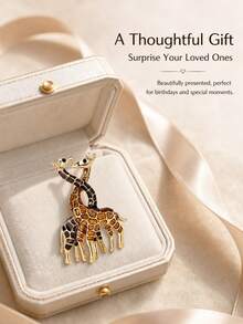 Enamel Giraffe Brooches For Women Animal Pins Casual Accessories Gifts - Giraffe (2280) - View 4