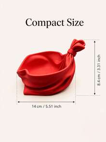 1pc Vintage Red Pleated Decorative Tray, 3D Printed Plastic Material, Suitable For Holding Candy, Christmas Decorations, Jewelry, Keys, Aromatherapy Supplies, Applicable For Kitchen Countertop, Entryway, Vanity (Non-Food Contact) - Multicolor - View 10