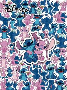 50pcs Stitch & Angel Portable DIY Sticker Collection, Rich Patterns, Water Bottle Luggage Planner Laptop Stickers, Birthday Gift, Home Office Desk Decoration, Creative Versatile Decorative Stickers, Multiple Patterns, Luggage Water Bottle Planner Laptop Modification, Birthday Gift, Office Home Decoration Accessories - Multicolor - View 4