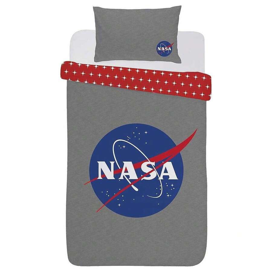 NASA Logo Reversible Duvet Set (Multicoloured) - 52% Polyester/48% Cotton - (TC139) - Multicolor - View 1