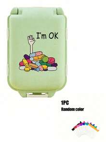 8-Compartment Portable Multi-Layer Pill Box With "I'm Ok" Text, Travel Moisture-Proof Medication Storage Box, Reusable Pill Organizer Suitable For Men And Women, Daily Medication Planner Bag, Travel Medical Kit, Portable First Aid Kit, Essential Accessory For Home, Travel, Dorm, Suitable For Vitamins, Medications And Supplements, Essential For Outdoor, Office And School - Multicolor - View 15