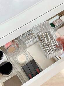 Set Organizer Laci Plastik Transparan 1-11 Buah Berbagai Ukuran, Rak Penyimpanan Kosmetik Rias untuk Meja Rias, Kamar Mandi, Kamar Tidur, Penggunaan Dewasa, Hadiah Liburan untuk Pacar, Dekorasi Pengorganisasian Rumah yang Rapi - Clear - View 5