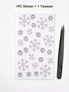 1pc Christmas Theme Rhinestone Decor Sticker Set With Tweezers, 3D Acrylic Hollow Self-Adhesive Rhinestone Stickers, Santa Claus, Christmas Tree, Snowflake, Gift Sock, Snowman, Christmas Hat, Candy Cane And More Christmas Patterns, Suitable For Phone, Water Cup, Camera, Earphone, Greeting Card, Gift Packaging, Photo Frame, Photo Album, Notebook, Aromatherapy Cup And More - one-size - View 20