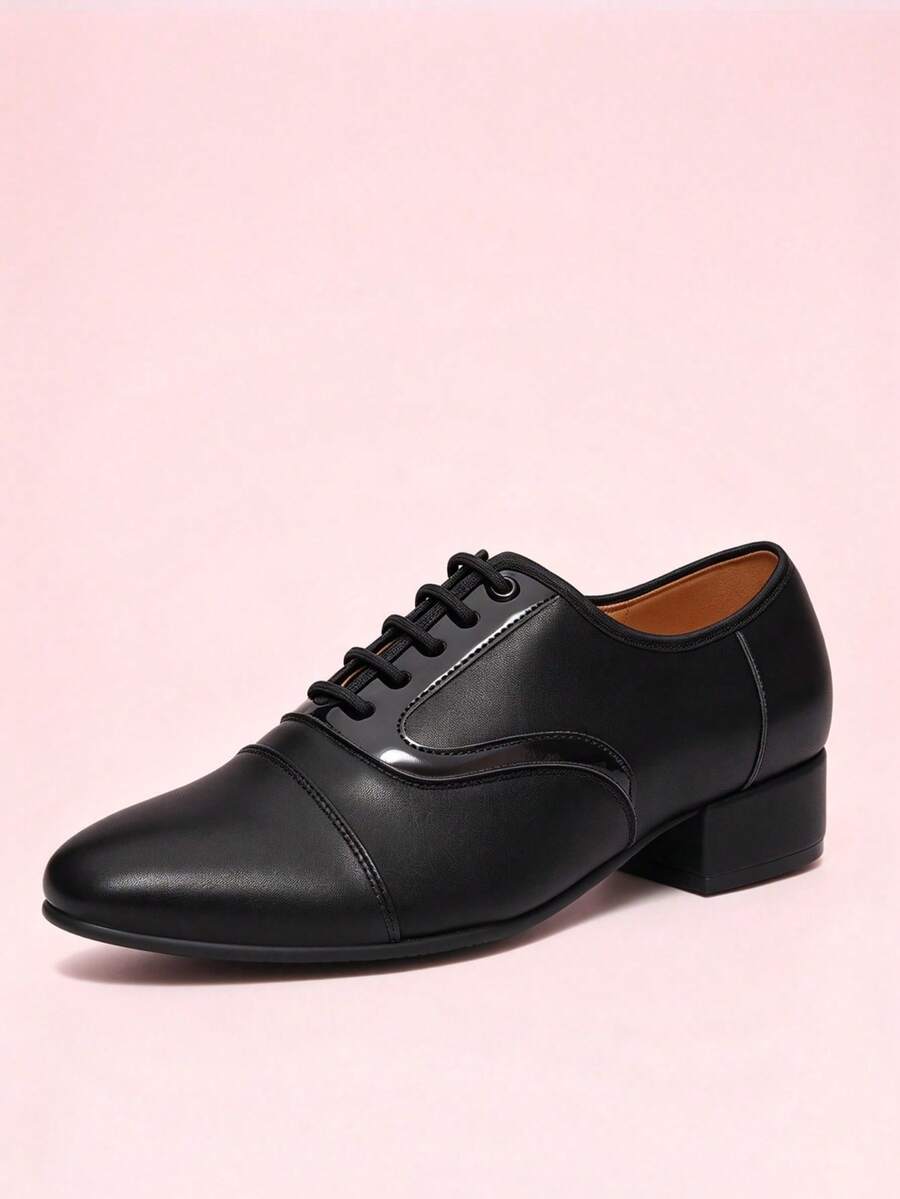 Pointed Toe Lace-Up Classic Formal Shoes Fashion Dance Shoes - Black - View 1
