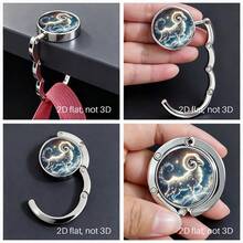 Multi-Purpose Foldable Handbag Hanger For Table, Portable Purse Hook With Christmas And Zodiac Sign Designs, Durable Metal Bag Holder For Desk, Restaurant, Cafe And Travel, Perfect Christmas Gift For Women, Great Stocking Stuffer For Her - Multicolor - View 21