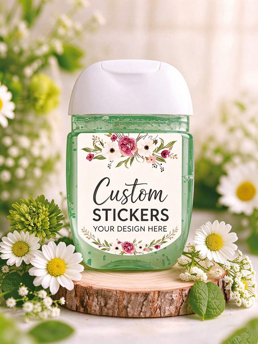 Customizable No-Rinse Hand Sanitizer Labels, Suitable For Baptism, Graduation, Wedding, Bridal Shower, Coming Of Age, Birthday, Holiday Party And Other Occasions - Multicolor - View 1