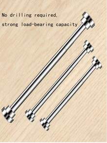 Extra Long Stainless Steel Tension Rod, Shower Curtain Rod, Curtain Rod, Closet Hanging Rod, Telescopic Rod, Clothes Drying Rod, Hanging Bracket, Kitchen Utensil Storage Rod, Adjustable Length Curtain Rod, Shower Curtain Rod, Kitchen And Bathroom Cabinet Shoe Rack, Simple Telescopic Rod, Adjustable Stainless Steel Drying Rack, Bathroom Telescopic Towel Bar, Drying Rack, Curtain Rod And Closet Hanging Rod, And Telescopic Shower Curtain Rod Suitable For Balcony Railing - Multicolor - View 8