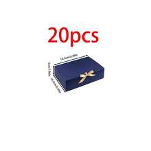 1/10/20pcs Navy Blue Gift Boxes With Lids, Blue Kraft Paper Gift Boxes, Bridesmaid Proposal Boxes, With Ribbon, For Wedding, Packaging, Gifts, Birthday, Cupcake Boxes, Valentine's Day Gift Boxes - Dark Blue - View 7