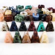 30/50pcs 21*14mm Letter Beads, 26 Random Mixed Color Letters, Clothing Decoration Accessories Jewelry DIY Making Materials Crafts Necklace Bracelet Earrings - Multicolor - View 7