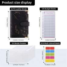 Budget Planner Cash Envelopes, For Budget Management, Leather A6 Budget Planner With Zipper Envelopes - Multicolor - View 11