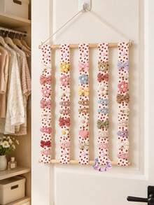 Hair Accessory Storage Strap,Door Storage Space, Accessories Hanging Storage For Hair Clips, Hair Ties And Other Hair Accessories,Cute Girl Bedroom Wall Decor - Multicolor - View 1